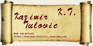 Kazimir Tulović vizit kartica
